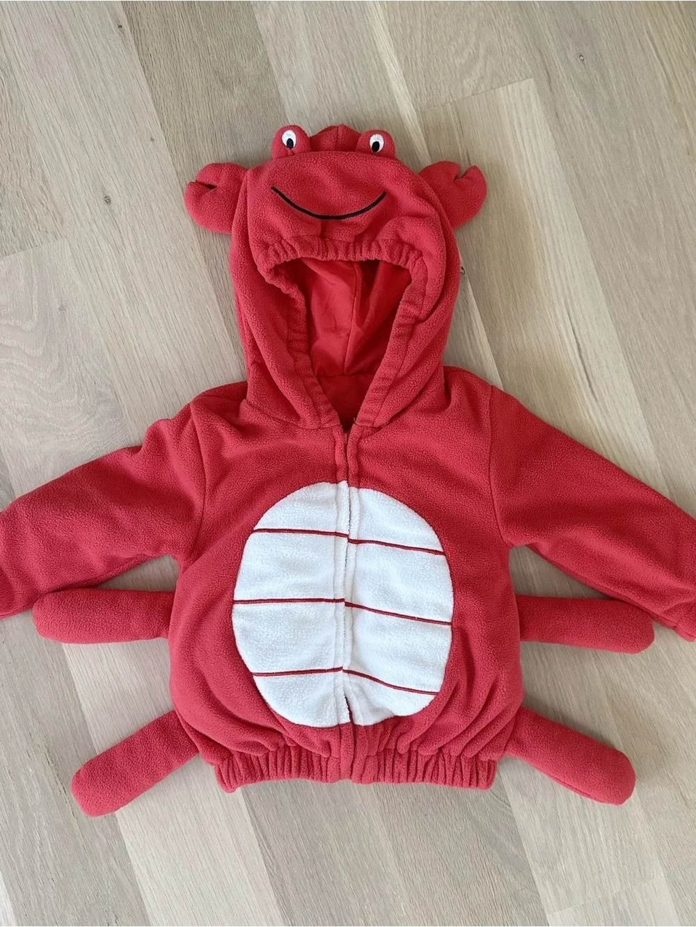 Kids Plush Crab Puffer Jacket Halloween Costume